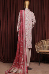 Bin Saeed Exclusive Printed Lawn With Farshi Shalwar Vol-06 Suit-NSM-2170-Pink