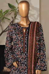 Bin Saeed Stitched 3 Piece Exclusive Printed Lawn Vol-07 Suit-NSM-2207-Black