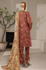 Bin Saeed Stitched 3 Piece Exclusive Printed Lawn Vol-07 Suit-NSM-2209-Fuchsia