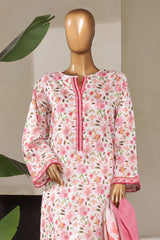 Bin Saeed Stitched 3 Piece Exclusive Printed Lawn Vol-09 Suit-NSM-2238-Pink