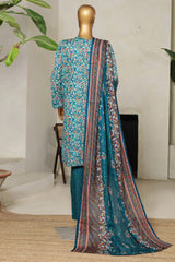 Bin Saeed Stitched 3 Piece Exclusive Printed Lawn Vol-09 Suit-NSM-2239-Green