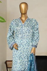 Bin Saeed Stitched 3 Piece Exclusive Printed Lawn Vol-09 Suit-NSM-2240-Blue