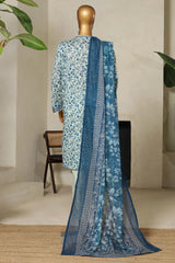 Bin Saeed Stitched 3 Piece Exclusive Printed Lawn Vol-09 Suit-NSM-2240-Blue
