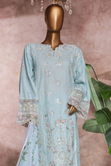 Bin Saeed Stitched 3 Piece Luxe Self & Self Suit-NSM-2246-Ferozi