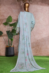 Bin Saeed Stitched 3 Piece Luxe Self & Self Suit-NSM-2246-Ferozi