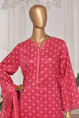 Bin Saeed Stitched 3 Piece Exc Printed Lawn Vol-03 Suit-NSM-2262-Pink