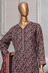 Bin Saeed Stitched 3 Piece Exc Printed Lawn Vol-03 Suit-NSM-2264-Blue