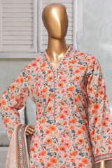 Bin Saeed Stitched 3 Piece Exc Printed Lawn Vol-03 Suit-NSM-2267-Brown