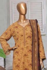 Bin Saeed Stitched 3 Piece Exc Printed Lawn Vol-03 Suit-NSM-2268-Yellow