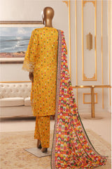 Bin Saeed Stitched 3 Piece Exclusive Chikankari Vol-07 Collection'2025-NSM-2282-Yellow