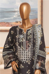 Bin Saeed Stitched 3 Piece Exclusive Chikankari Vol-07 Suit-NSM-2284-Black