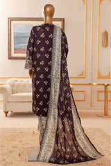Bin Saeed Stitched 3 Piece Exclusive Chikankari Vol-07 Collection'2025-NSM-2285-Purple