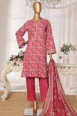 Bin Saeed Stitched 3 Piece Exc Printed Lawn Vol-03 Drop-02 Suit-NSM-2310-Pink