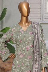 Bin Saeed Stitched 3 Piece Exc Printed Lawn Vol-03 Drop-02 Suit-NSM-2313-Pista