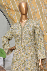 Bin Saeed Stitched 3 Piece Exc Printed Lawn Vol-03 Drop-02 Suit-NSM-2314-Lemon