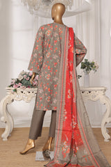 Bin Saeed Stitched 3 Piece Exc Printed Lawn Vol-03 Drop-02 Suit-NSM-2316-Green