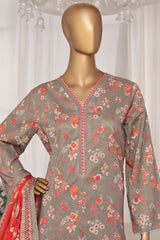 Bin Saeed Stitched 3 Piece Exc Printed Lawn Vol-03 Drop-02 Suit-NSM-2316-Green