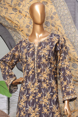 Bin Saeed Stitched 3 Piece Exc Printed Lawn Vol-03 Drop-02 Suit-NSM-2317-Black