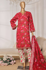 Bin Saeed Stitched 3 Piece Exc Printed Lawn Vol-03 Drop-02 Suit-NSM-2319-Pink