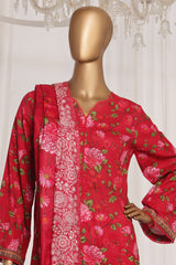 Bin Saeed Stitched 3 Piece Exc Printed Lawn Vol-03 Drop-02 Suit-NSM-2319-Pink