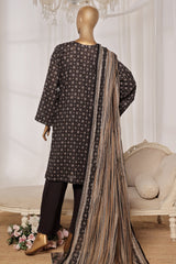 Bin Saeed Stitched 3 Piece Exc Printed Lawn Vol-03 Drop-02 Suit-NSM-2325-Black