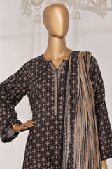 Bin Saeed Stitched 3 Piece Exc Printed Lawn Vol-03 Drop-02 Suit-NSM-2325-Black