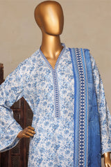 Bin Saeed Stitched 3 Piece Exc Printed Lawn Vol-04 Drop-02 Suit-NSM-2328-Blue