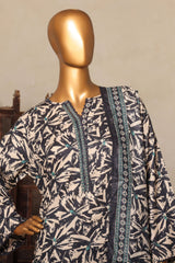 Bin Saeed Stitched 3 Piece Exc Printed Lawn Vol-04 Drop-02 Suit-NSM-2332-Black
