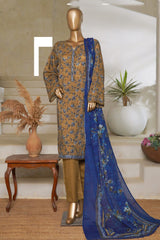 Classic Charm Modern Thread By Bin Saeed Stitched 3 Piece Lawn Collection'2025-NSM-2345-Green