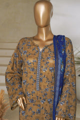 Classic Charm Modern Thread By Bin Saeed Stitched 3 Piece Lawn Collection'2025-NSM-2345-Green