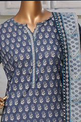 Classic Charm Modern Thread By Bin Saeed Stitched 3 Piece Lawn Collection'2025-NSM-2347-Blue