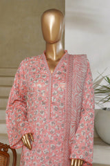 Classic Charm Modern Thread By Bin Saeed Stitched 3 Piece Lawn Collection'2025-NSM-2355-Pink