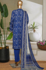 Classic Charm Modern Thread By Bin Saeed Stitched 3 Piece Lawn Collection'2025-NSM-2362-Blue