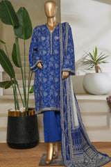 Classic Charm Modern Thread By Bin Saeed Stitched 3 Piece Lawn Collection'2025-NSM-2362-Blue