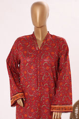 Bin Saeed Stitched 2 Piece Exclusive Printed Cotton Suit-NSM-2504-Maroon
