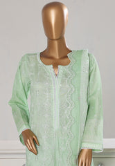 Bin Saeed Stitched 3 Piece Luxury White & White Emb Suit-NSM-2530 PISTA