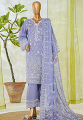 Bin Saeed Stitched 3 Piece Luxury White & White Emb Suit-NSM-2533 MOVE