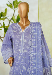 Bin Saeed Stitched 3 Piece Luxury White & White Emb Suit-NSM-2533 MOVE