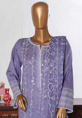 Bin Saeed Stitched 3 Piece Luxury White & White Emb Suit-NSM-2534 MOVE