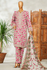 Bin Saeed Stitched 3 Piece Exclusive Emb Lawn Vol-02 Suit-NSM-2642 SKIN