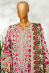 Bin Saeed Stitched 3 Piece Exclusive Emb Lawn Vol-02 Suit-NSM-2642 SKIN