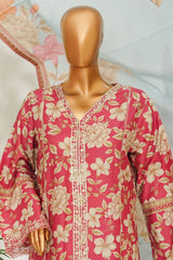 Bin Saeed Stitched 3 Piece Exclusive Emb Lawn Vol-02 Suit-NSM-2647 PINK