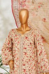 Bin Saeed Stitched 3 Piece Exclusive Emb Lawn Vol-02 Suit-NSM-2658 SKIN