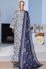Bin Saeed Stitched 3 Piece Exclusive Emb Lawn Pintex Suit-NSM-2664 SKIN