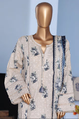 Bin Saeed Stitched 3 Piece Exclusive Emb Lawn Pintex Suit-NSM-2666 SKIN