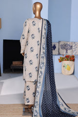 Bin Saeed Stitched 3 Piece Exclusive Emb Lawn Pintex Suit-NSM-2666 SKIN