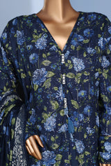 Bin Saeed Stitched 3 Piece Exclusive Emb Lawn Pintex Suit-NSM-2667 BLUE
