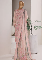 Bin Saeed Stitched 3 Piece Luxury Emb Plain Cotton With Emb Dupatta Vol-01 Suit-NSM-2586 PEACH