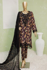 Naubahar by Hz Unstitched 3 Piece Silk Viscose Emb Suit-NVE-231
