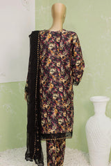 Naubahar by Hz Unstitched 3 Piece Silk Viscose Emb Suit-NVE-231